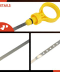 Engine Oil Dipstick Measuring Rod For 5.0L And 5.7L Chevy GMC And Cadillac Vehicles with yellow handle and steel rod