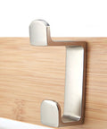 Slick Modern Wall Mounted Coat Rack In Brushed Brass With Heavy Duty Hooks for entryway, detail of attached hook.
