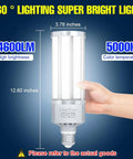 Hand holding 2800W Equivalent LED Corn Light Bulb 240W 5000K Daylight 34600 Lumens Mega Bright E39 Mogul Base