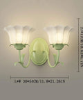 Flower Shaped Wall Sconce With Milk White Glass Lampshade Modern Living Room Lighting Fixture Mounted Wall Light 30 by 54 cm