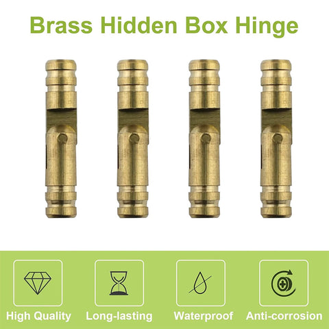 Brass Invisible Barrel Hinges For Jewelry Boxes And DIY Projects 20 Pieces M5 X 25mm Concealed Cylindrical Hinges Durable Solid Brass For Easy Install And Clean Look