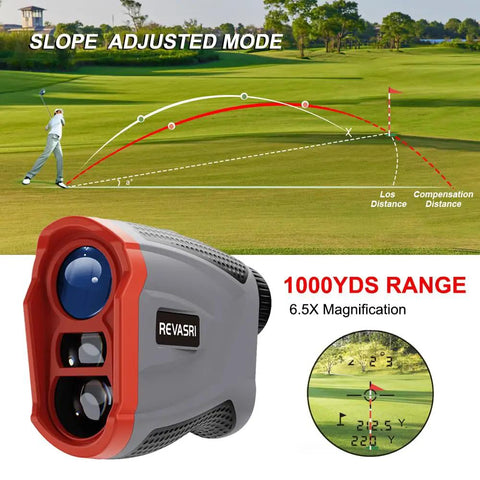 Golf Rangefinder With Slope, Magnetic Side Mount, Flag Lock Vibration, USB C Rechargeable, 1000 Yard Range, Accurate To 1 Yard