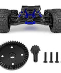RC Gearbox Differential Gear Set 43T 10T Steel Gears For 1/8 Scale 4WD Sledge Off Road Truck Upgrade Part visible with truck