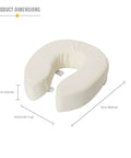 Raised Four Inch Toilet Seat Cushion With Tear Resistant Vinyl Cover Relieves Pressure Points And Discomfort