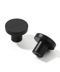 Matte Black Round Cabinet Knobs Ten Pack One And One Fifth Inch Lead Free Safe Drawer Pulls For Kitchen Cabinets Dresser Closet Doors