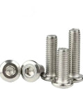 304 Stainless Steel Flat Hex Socket Head Furniture Rivet Bolts Set M3 To M8 For Woodworking, 20mm Length, hex drive bolts display