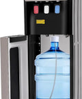 All In One 5 Gallon Bottom Load Water Dispenser With Hot Cold And Room Temperature Water 500 Watt Heating And Child Safety Lock