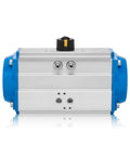 Straight Fire Double Acting Pneumatic Actuator With Precision Control Air Cylinder For Aluminum Valve Damper No Sweat Install And Smooth 90 Or 120 Degree Rotation Built Tough For High Octane Workshop Life, top view showing compact aluminum design.