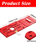 Dead Nuts Straight Track Saw Square Plus Rock Solid Ninety Degree Guide Rail Alignment Jig crafted from rust proof aluminum, size 340mm by 108mm.