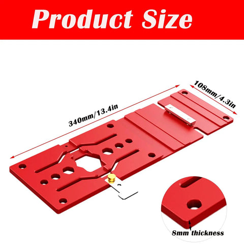 Dead Nuts Straight Track Saw Square Plus Rock Solid Ninety Degree Guide Rail Alignment Jig crafted from rust proof aluminum, size 340mm by 108mm.
