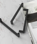 30 Pack Matte Black Stainless Steel Cabinet Pulls Center To Center 5 Inch Square Kitchen Cabinet Handles for Cabinets
