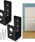 Beefy 2x4 Door Barricade Brackets Holds 700lbs 2 Pack Thick 3.5mm Iron U Brackets Rust Proof Gate Bar Holder For Indoor Outdoor