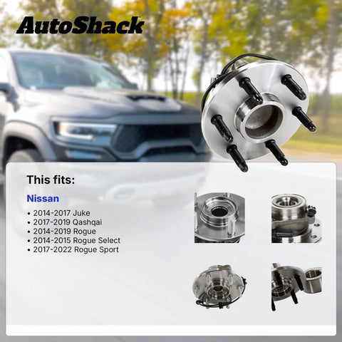 Rear Wheel Hub Bearing Assemblies Left And Right With ABS Replacement For 2014 2019 Nissan Rogue And 2017 2022 Nissan Rogue Sport