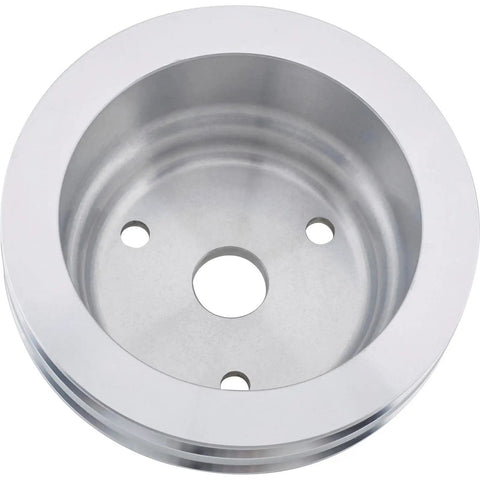 Beefy Lightweight Aluminum Pulley Set For Long Water Pump With 1 Groove Upper And 2 Groove Lower V Belt Design