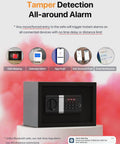Smart Fingerprint Safe Box With WiFi App Unlock Real Time Alarm Voice Command Kidnap SOS Tamper Proof Design Frozen Mode