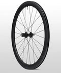 Side view of 105 Rs710 C46 Carbon Road Wheelset Tubeless 700c Hooked Rim 46mm Deep 28mm External Width 21mm Internal Width Black