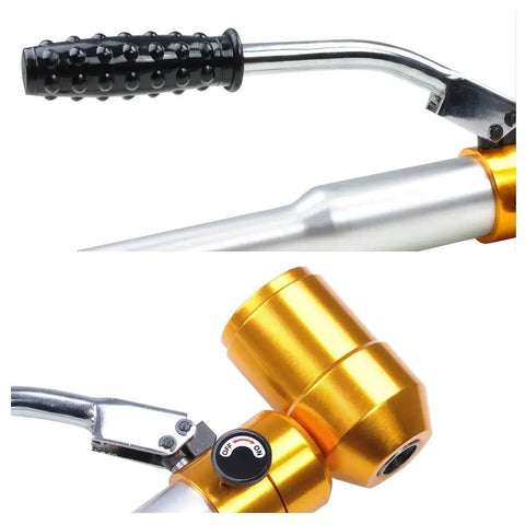 Close-up of the hand pump and pressure gauge of the 6 Dies 6 Ton Hydraulic Knockout Punch Kit with Hand Pump for metal hole punching.