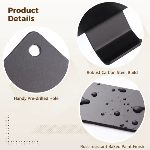 Wall Mount Hydraulic Floor Jack Storage Rack Universal Fit For Most Hydraulic Floor Jacks close-up showing carbon steel material and finish