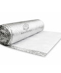 Heavy Duty Three In One Floor Underlayment Roll, 200 Square Feet, 3 Mm Thick Epe Foam With Silver Foil Vapor Barrier and Easy Grip Tape.