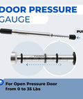 Door Pressure Gauge 0 to 35 Pounds for Hinged Sliding and Folding Doors to Meet ADA Requirements With a Tough Analog Dial and Plastic Protective Tube for Easy Transport, 0-35 lbs
