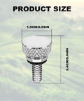 Tough As Nails Silver Aluminum Motorcycle Seat Screws For Harley Davidson Bikes Quick Swap Install Rust Proof Hardware dimensions 1.5CMx2.4CM