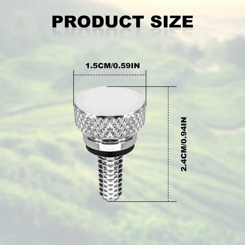 Tough As Nails Silver Aluminum Motorcycle Seat Screws For Harley Davidson Bikes Quick Swap Install Rust Proof Hardware dimensions 1.5CMx2.4CM