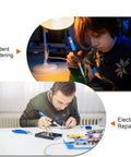 Students and professionals using 60W 110V Adjustable Temperature Soldering Iron Kit With Five Tips Soldering Stand And Extra Wire Tube