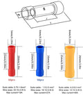 150 Pcs Electrical Butt Connectors Kit Insulated Butt Splice Crimp Wire Connectors Assorted Straight Wire Terminals