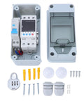 Slick Outdoor Smart Wifi Circuit Breaker With Dead Simple Smartphone App Remote Control And Real Time Monitoring For No Sweat Home Or Industrial Power Management 63A Adjustable Electrical Switch inside view with components.