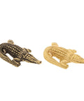 Dope Brass Alligator Shaped Cabinet Knob And Drawer Handle For Kitchen Cabinets Dressers Wardrobes And Nightstands With Durable Finish Not Easy To Fade Modern Home Decor Replacement Hardware in two color finishes