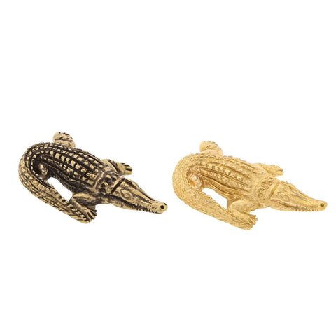 Dope Brass Alligator Shaped Cabinet Knob And Drawer Handle For Kitchen Cabinets Dressers Wardrobes And Nightstands With Durable Finish Not Easy To Fade Modern Home Decor Replacement Hardware in two color finishes