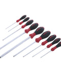 Nine Piece Metric MagicRing Ball End Hex Driver Set With Cushioned Ergonomic Grips SoftFinish Screwdrivers for Angled Access