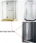 Frameless Shower Door Bottom Seal With Drip Rail For Glass Doors Twenty Seven Point Five Inch Long Sweep Tough Seal Strip