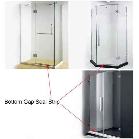 Frameless Shower Door Bottom Seal With Drip Rail For Glass Doors Twenty Seven Point Five Inch Long Sweep Tough Seal Strip