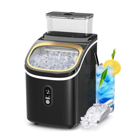 Hassle Free Countertop Ice Maker With 30 Lbs Daily Yield And Automatic Self Cleaning Plus 24 Hour Smart Timer For Crisp Cubes and ice cubes.