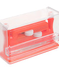 Three Piece Portable Double End Needle Threader Tool For Sewing Machines And Hand Sewing, clear plastic boxed set with red threaders