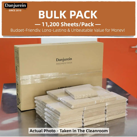 Bulk Unbleached Parchment Paper Sheets For 8x8 Baking Pans Heavy-Duty Nonstick FDA And LFGB Safe Fits Commercial Bakeries And Catering 11,200 Sheets Natural 8x8 Inch Bakeware Prep packaging