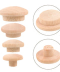 120Pcs Wooden Screw Hole Plugs for Furniture With Mushroom Head Covers for Tables, Cabinets, DIY Woodworking Projects