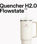 Side view of Quencher H2.0 Tumbler With Handle And Straw 40 Oz For Travel, Your Go-To Hydration Buddy, Insulated Stainless Steel Cup