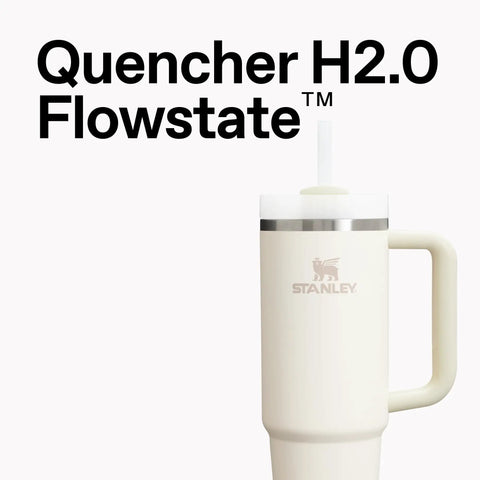 Side view of Quencher H2.0 Tumbler With Handle And Straw 40 Oz For Travel, Your Go-To Hydration Buddy, Insulated Stainless Steel Cup