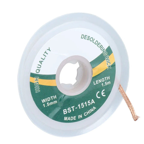 Pro Grade Desoldering Wire Copper Solder Wick For Easy Electronics Repair And PCB Work, 1.5 Meter Length, 1.5mm Size spool