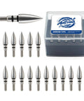 25 Pcs Archery Field Points 100 To 125 Grain Stainless Steel Arrow Tips With Case for Recurve and Compound Bow