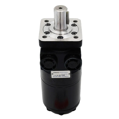 Heavy Duty Hydraulic Motor BMPH400H4KS with a metallic shaft, designed for direct swap in dynamic machinery applications.