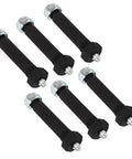 Tough As Nails Heavy Duty Trailer Axle Spring Shackle Bolt Kit Featuring Locknuts And Grease Filled Eye Bolts Pack Of Six steel wet bolts, 9/16in diameter.