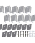 Heavy Duty Aluminum Heat Sink Kit 10 Pcs Triode Voltage Regulator Cooling Fins Metal Radiator For Electronics Computers Industrial Equipment Lightweight Quick Install Durable Thermal Management For Chips, 10 pcs with screws and pads