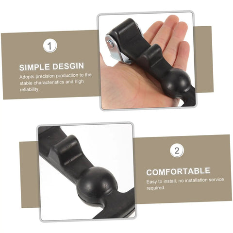 Elastic Draw Latch T Handle Lock Set For Boats, Toolboxes And Coolers in hand, black rubber, easy install, closeup