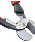 Pro Grade Journeyman High Leverage Cable Cutter And Wire Stripper For Aluminum Copper And Communications Cable With Integrated Strip Hole Cuts 4 0 Aluminum And 2 0 Soft Copper Delivers Clean Cuts And Pro Level Power Made In USA showing blade details