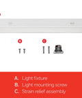 24 Inch Hardwired Under Cabinet Lights with 3 Color Temperatures 2700K Warm, 4000K Cool, 5000K Daylight, 825 Lumen High CRI LED, Dimmable Kitchen Under Cabinet Lighting for Pantry and Countertops - fixture and mounting hardware