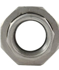 Built Tough 304 Stainless Steel Union Coupling Pipe Fitting With Tight Bspt Threads, viewed from the end, showcasing interior threading.