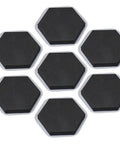 Total Game Changer 20 Pack Heavy Duty Furniture Sliders for Smooth Carpet Moves, hexagonal black glides on a white background.